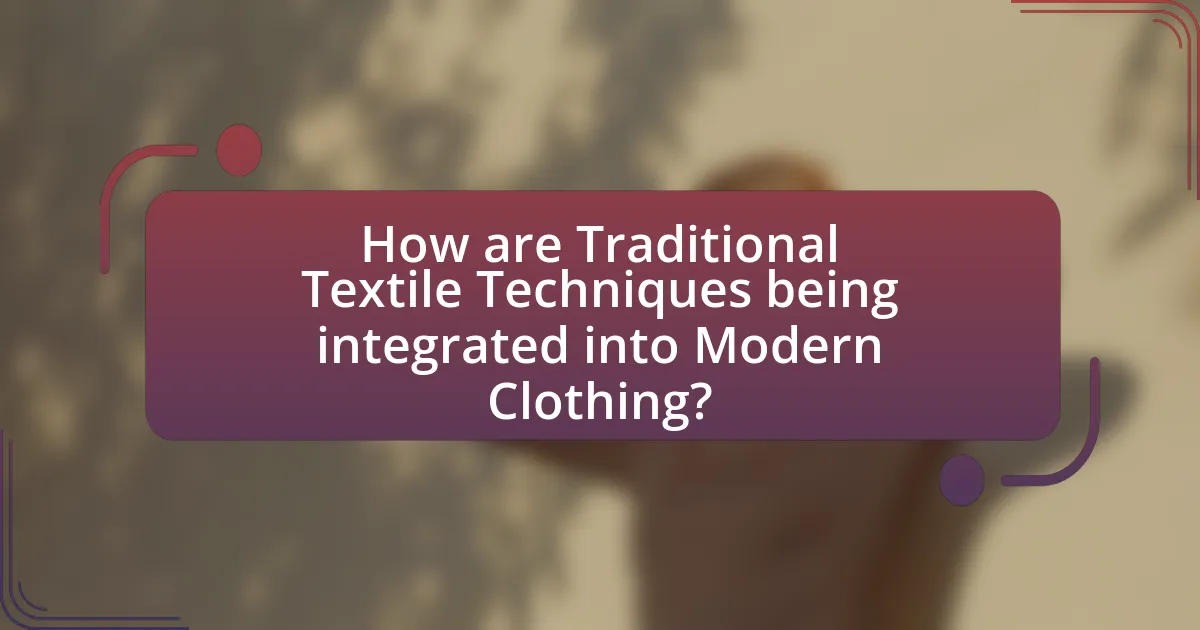 How are Traditional Textile Techniques being integrated into Modern Clothing?
