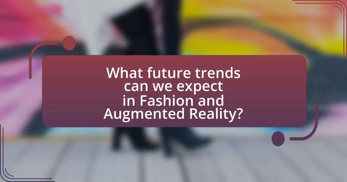 What future trends can we expect in Fashion and Augmented Reality?