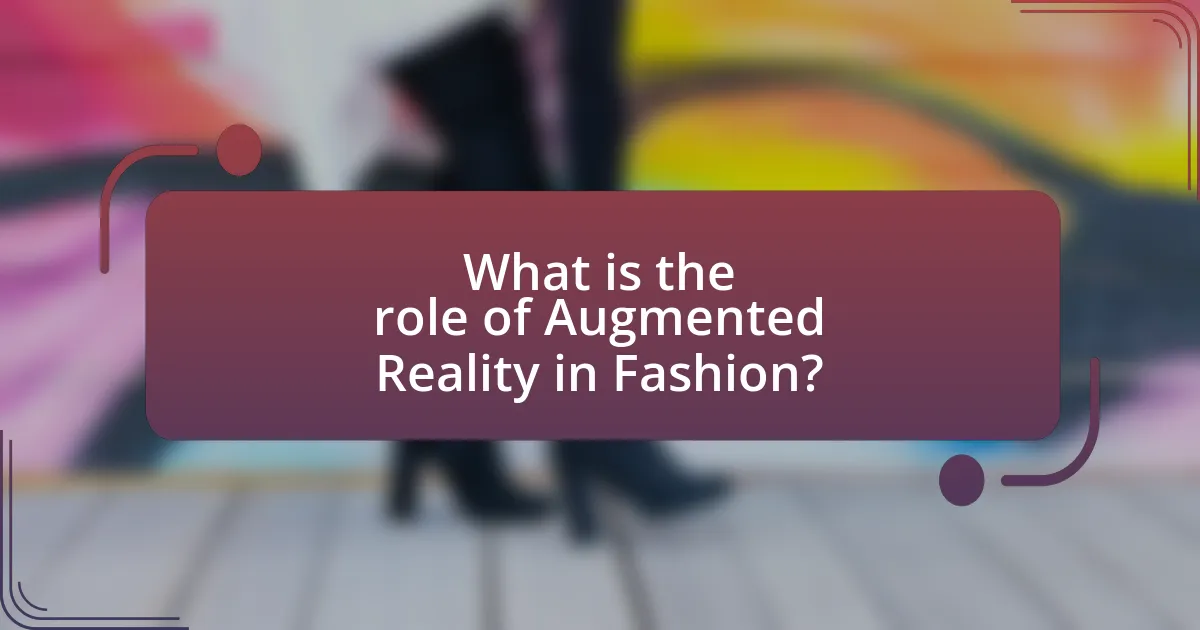 What is the role of Augmented Reality in Fashion?